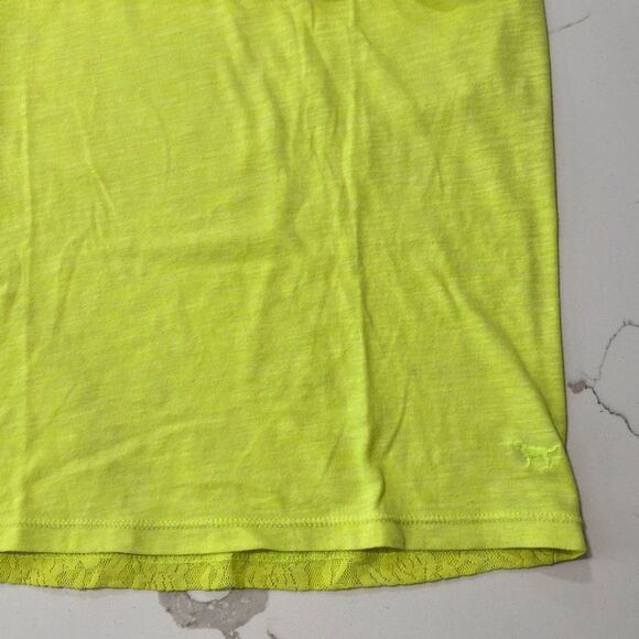PINK by Victoria's Secret | Women’s Neon Yellow Lace Racerback Tank Top Size XS - Picture 5 of 12